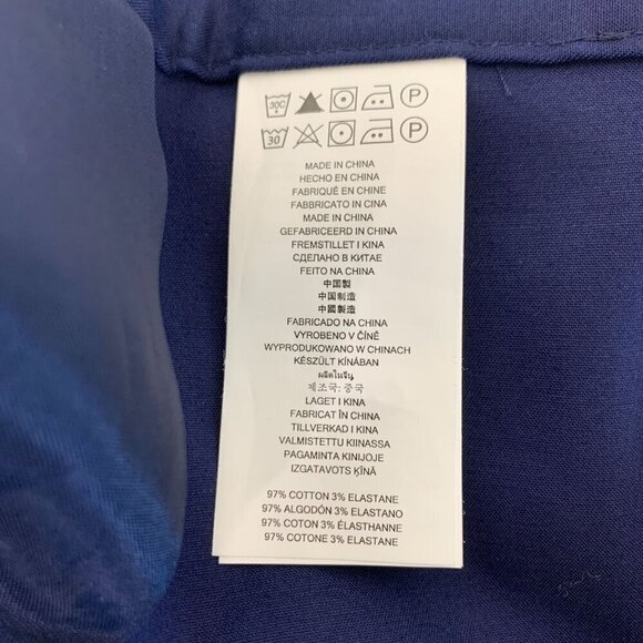 Michael Kors Dress Shorts Navy Blue Stretch Cotton Gold Buttons Size 8 - Picture 6 of 7